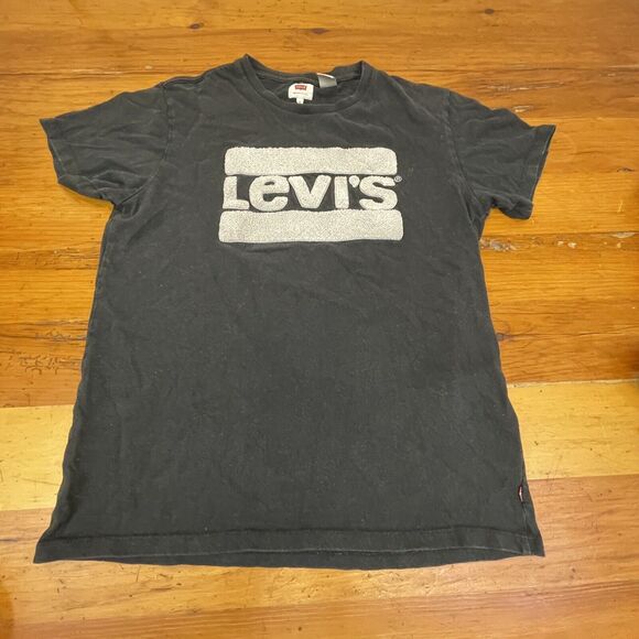 Levi's Mens Medium Logo Top/T-Shirt Gray with 3-D Textured Logo‎ Letters - Picture 11 of 11